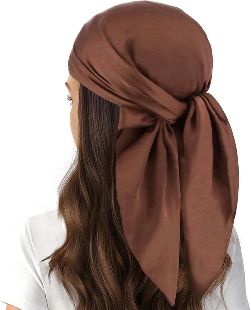vimate Head Scarf for Women Hair 27'' Square Satin Silk Feeling Bnadana Neck Scarf Handbag Accessories Etc - Image 4